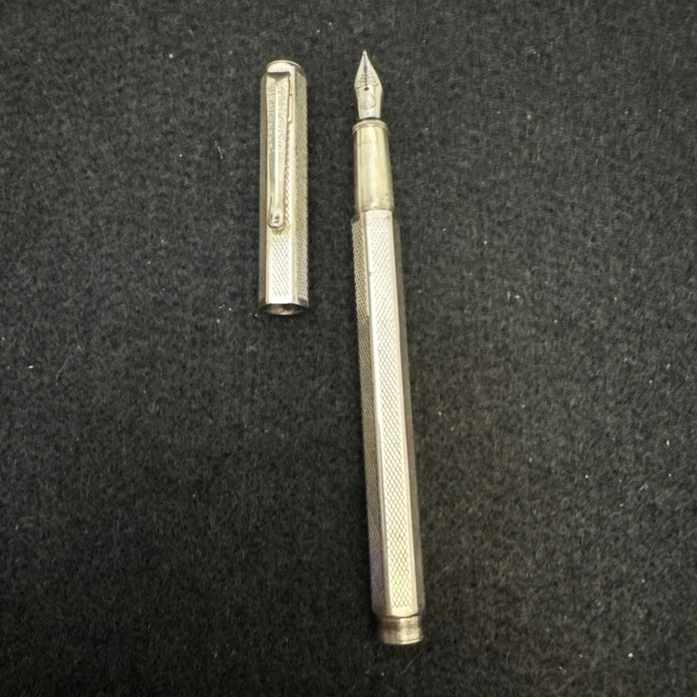 CARAN d'ACHE Fountain pen Ecridor Retro Silver Rhodium Plated, F Nib Vintage